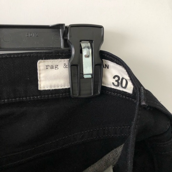 Rag & Bone Black Nina High-Rise Stove Pipe Straight Jeans 30 - Picture 6 of 13